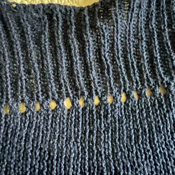 Vintage Deep Blue Sleeveless Sweater Vest - Picture 5 of 9